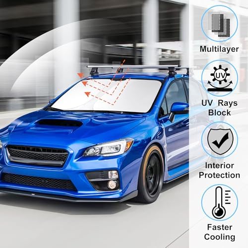 Windshield Sun Shade for 2008-2015 Subaru Impreza WRX/WRX STI - Image 2