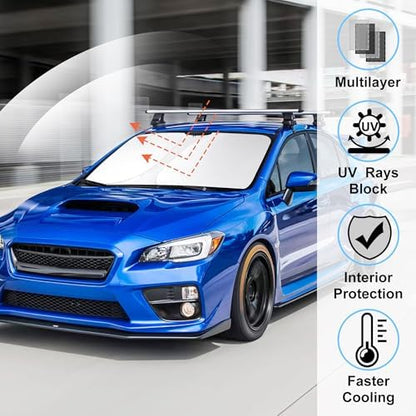 Windshield Sun Shade for 2008-2015 Subaru Impreza WRX/WRX STI - Image 2