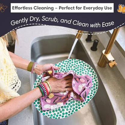 Microfiber Hand Towel & Washcloth Set, Double-Sided Waffle Weave Set of Two - Image 2
