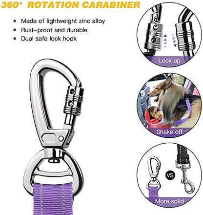 AUBELL Dog Seat Belt for Car, 2 Pack Set 3-in-1 Dog Car Harness - Image 4
