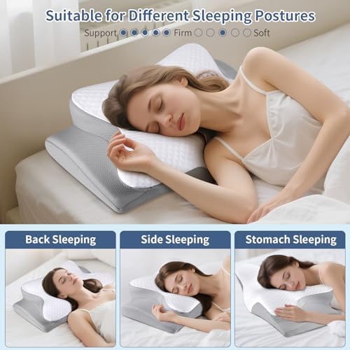 Cervical Neck Pillow for Pain Relief, Ergonomic Contour Pillow, Orthopedic - Image 6