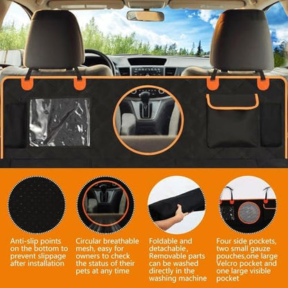 Dog Car Seat Cover for Back Seat，Hard Bottom Back Seat Extender for Dog - Image 7