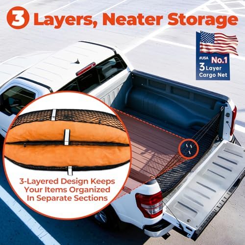 3-Layer Cargo Net for Jeep Grand Cherokee L 2021-2026, Zoned Storage - Image 2