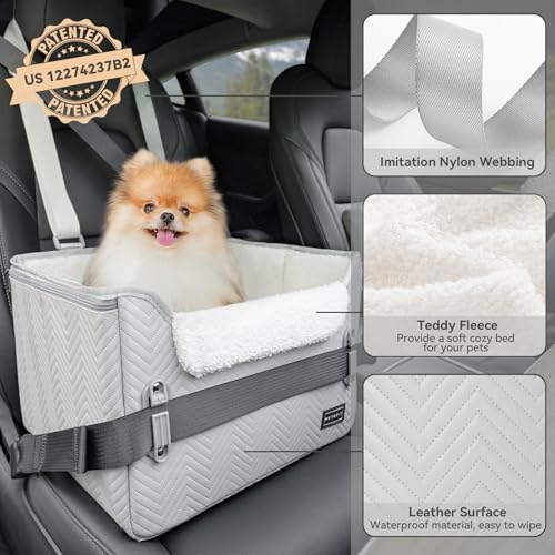 PETSFIT Dog Booster Car Seat, Waterproof PU Leather Dog Car Seats - Image 4