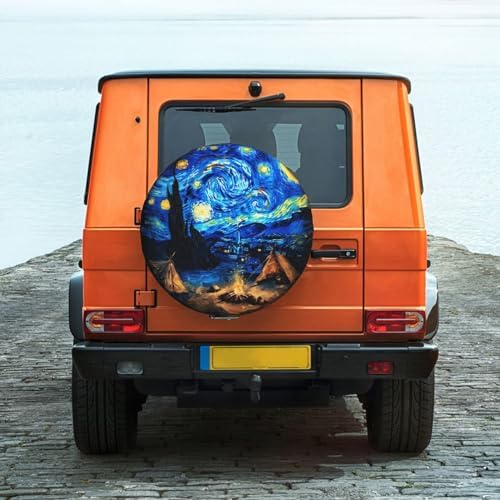 Starry Night Camping Spare Tire Cover Wheel Protectors Weatherproof Universal - Image 6