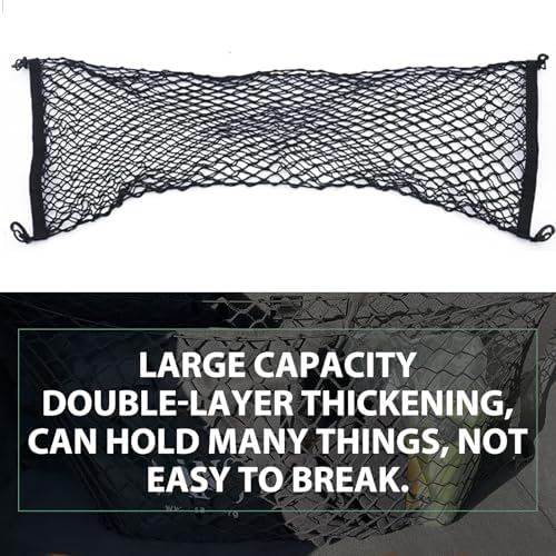 Car Cargo Net, Car Trunk Net Stretchable, Dual-Layer Nylon Trunk Storage Mesh - Image 5