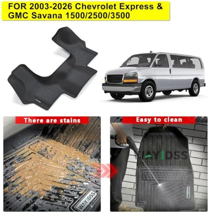 Floor Mats for 2003-2025 2026 Chevrolet Express & GMC Savana 1500/2500/3500 - Image 2