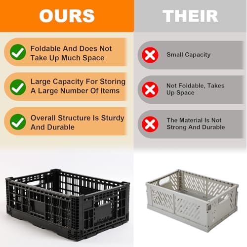 Collapsible Storage Bin Container，52 Liter Transfer heavy duty plastic storage - Image 5