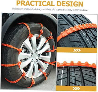 Car Tire Anti-skid Cable Ties 10pcs Plastic Emergency Traction Chains - Image 6