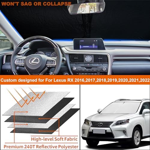 Foldable Front Windshield Sunshade fit - Image 6