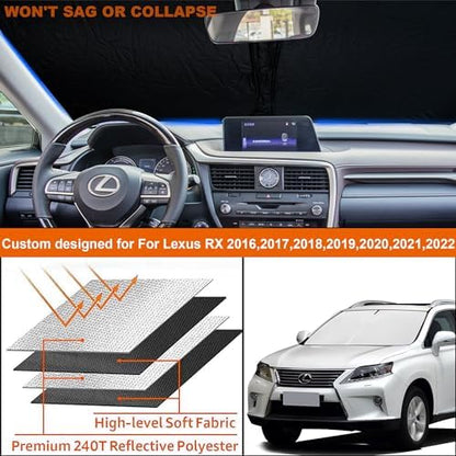 Foldable Front Windshield Sunshade fit - Image 6