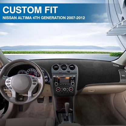 KUST Black Dash Cover Mat for Nissan Altima 2007-2012 Left Hand Driving - Image 3