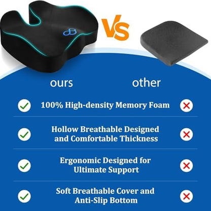 CushyOasis Seat Cushion, Gel Memory Foam Office Chair Cushions - Image 4