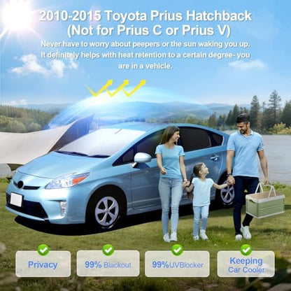 10pcs Car Window Shades for Toyota Prius Hatchback 2010-2015 Accessories - Image 2