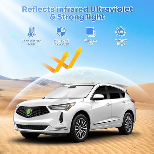 Canvcle Window Shades for 2019-2025 2026 Acura RDX Accessories Windshield Sun - Image 2