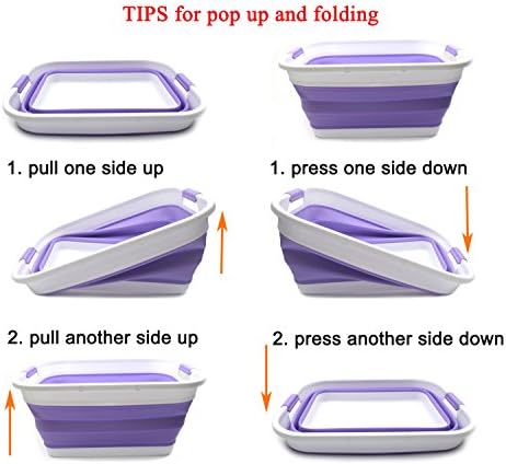 SAMMART Set of 2-41L Collapsible Plastic Laundry Basket-Pop Up Storage - Image 7