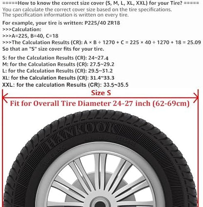 for Toyota Suzuki Ford Buick Envista, Honda CR-V CRV Spare Tire Cover, Faux - Image 2