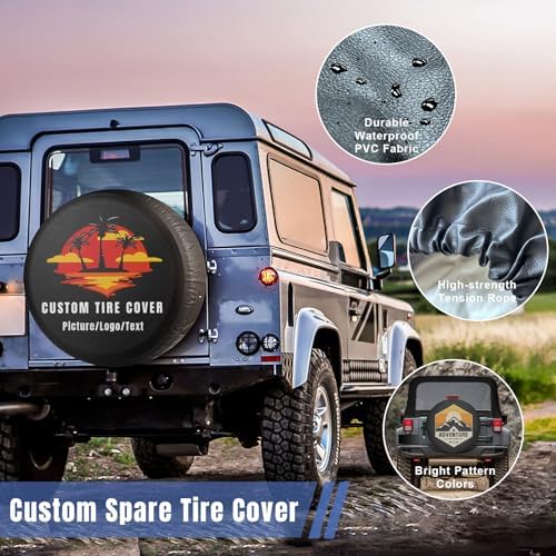 KAINSY Custom Spare Tire Cover, Personalized Wheel Tire Cover - Image 2