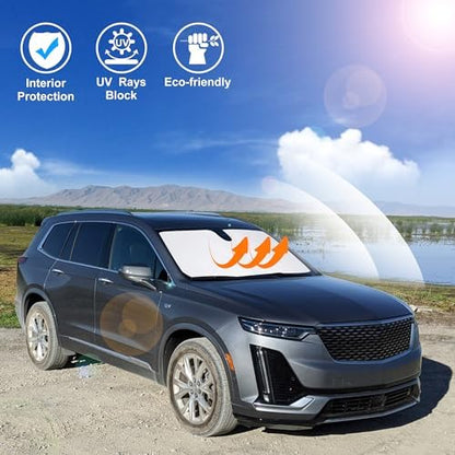 Windshield Sun Shade for 2020-2025 Cadillac XT6 Accessories - Image 5