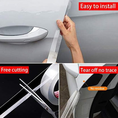 Storystore Car Door Edge Guard, 2.7 in x 33 Ft Clear Door Edge Protector - Image 2
