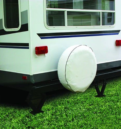 Camco Camper/RV Spare Tire Cover | Features Arctic White Vinyl & Heavy Duty - Image 3