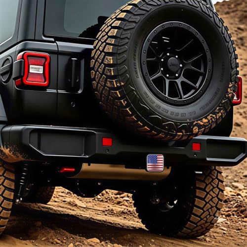 Trailer Hitch Covers American Flag Red, Heavy Duty 2 Inch Hitch Cover - Image 2