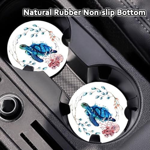 2Pack Handprints and Dog Paw Car Cup Holder Coaster Neoprene Car Coasters - Image 2