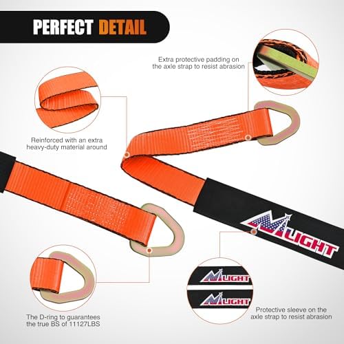 Nilight 4PCS 2"x 38" Axle Tie Down Straps - Image 3