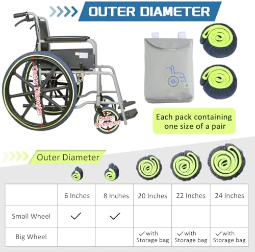 Wheelchair Tyre Covers for Wheelchair Tires, Wheelchair Accessories Wheel - Image 4