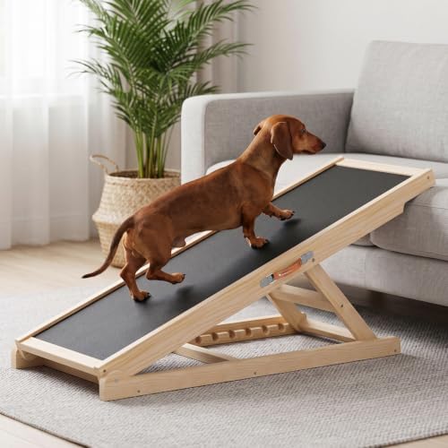 Dog Ramp for Bed Couch Car, 39.4" Long Wooden Steps for Small Pets by Chuiendi