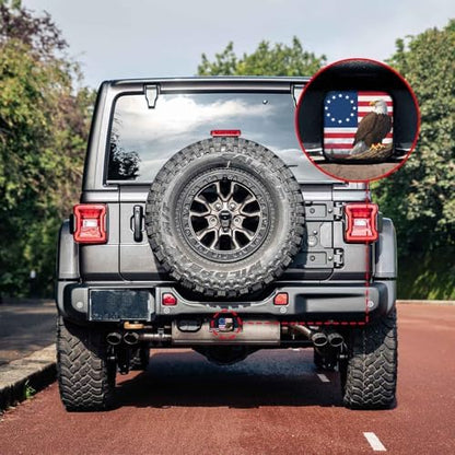 2 Inch American Flag Bald Eagle Trailer Hitch Cover Rubber Receiver Tube Plug - Image 6