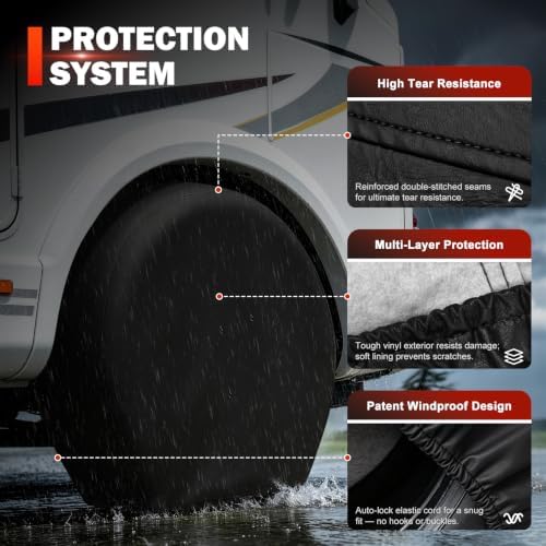 Explore Land Tire Covers 4 Pack Fit Tire Diameters 29-31.75 inch - Image 2
