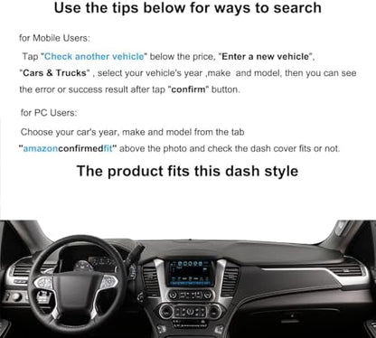 Yiz Dash Cover Mat for 2015-2020 GMC Yukon J133 - Image 2