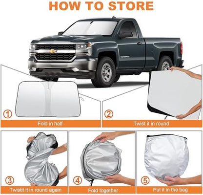 Foldable Front Windshield Sunshade fit - Image 5