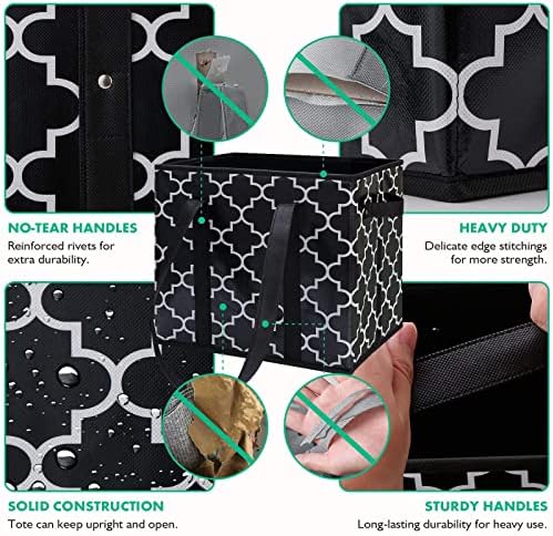 Reusable Grocery Bags 6-Pack Foldable Washable Large Storage Basket - Image 6