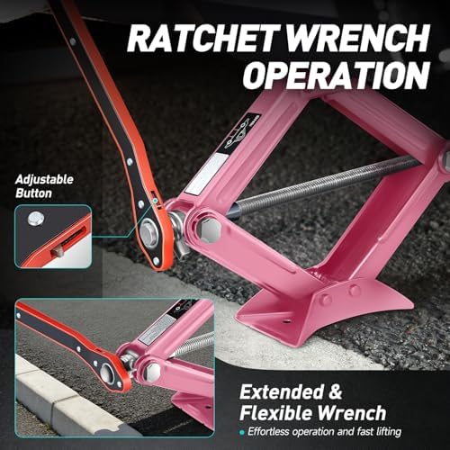 DNA MOTORING Scissor Jack for Car 1.5 Ton Capacity - Image 4