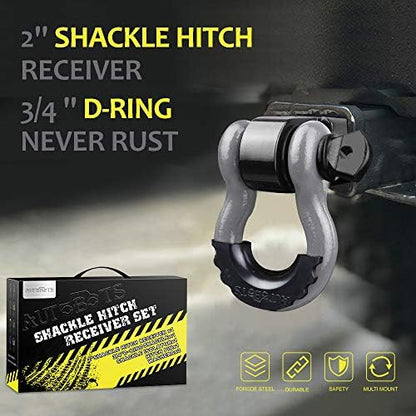 AUTOBOTS Tow Hitch Receiver 2" Shackle Hitch Receiver Gray - Image 6