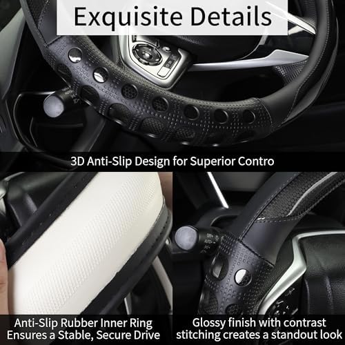 PU Leather Car Steering Wheel Cover - Image 4