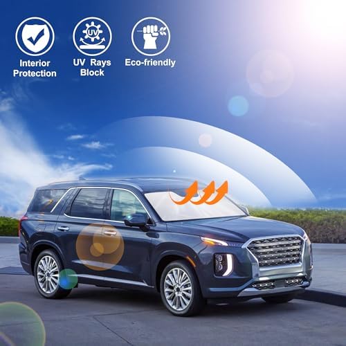 Windshield Sun Shade for 2020-2026 Hyundai Palisade Accessories - Image 6