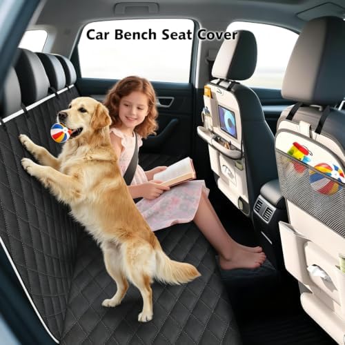 Meolsaek Back Seat Cover for Dogs, Zipper Hammock Car Seat Protector - Image 4