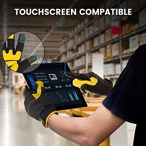 Utility Work Gloves Women, UltraLight Safety Work Gloves, Touchscreen, Flex Grip - Image 6
