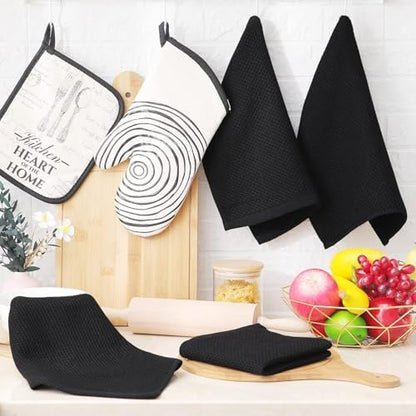 Homaxy 100% Cotton Waffle Weave Kitchen Dish Cloths 18-Pack - Image 6