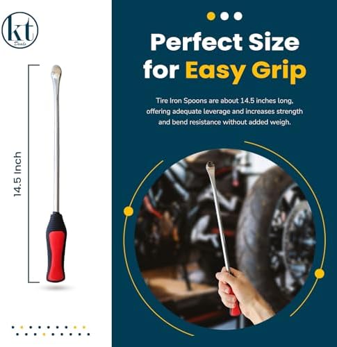 14.5" Tire Spoons Motorcycle Tire Iron Levers Pry Bar Set Changing Tires - Image 4