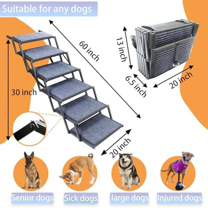 Extra Wide Dog Ramp for Car Truck and SUV Dog Stairs for Large Dogs Folding Pet - Image 6