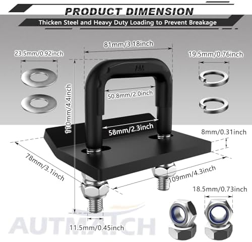 AUTMATCH Hitch Tightener Anti-Rattle Clamp - Image 4