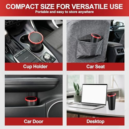SINGARO Car Trash Can with Lid, Leakproof Mini Garbage Bin - Image 4