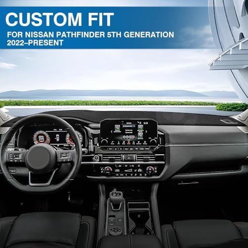 KUST Black Dash Cover for 2022-2025 2026 Nissan Pathfinder Dashboard Cover - Image 3