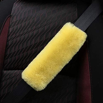 OGLAND 2 Pack Sheepskin Car Seat Belt Cover Pads | Wool Seatbelt Cushions - Image 5