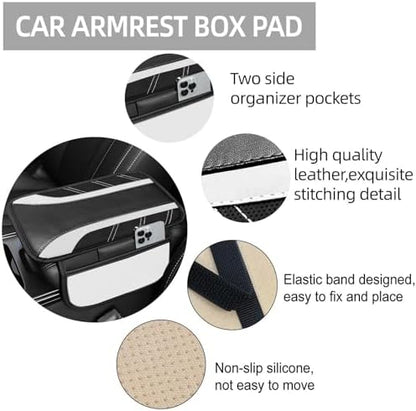 NBTEPEM 6 Pcs White Steering Wheel Cover Set, Sport Microfiber Leather Steering - Image 4