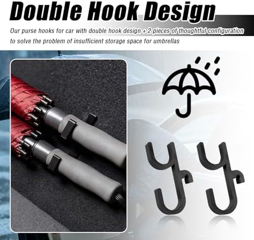 2PCS Car Umbrella Holder with Double Hook Design - Image 6